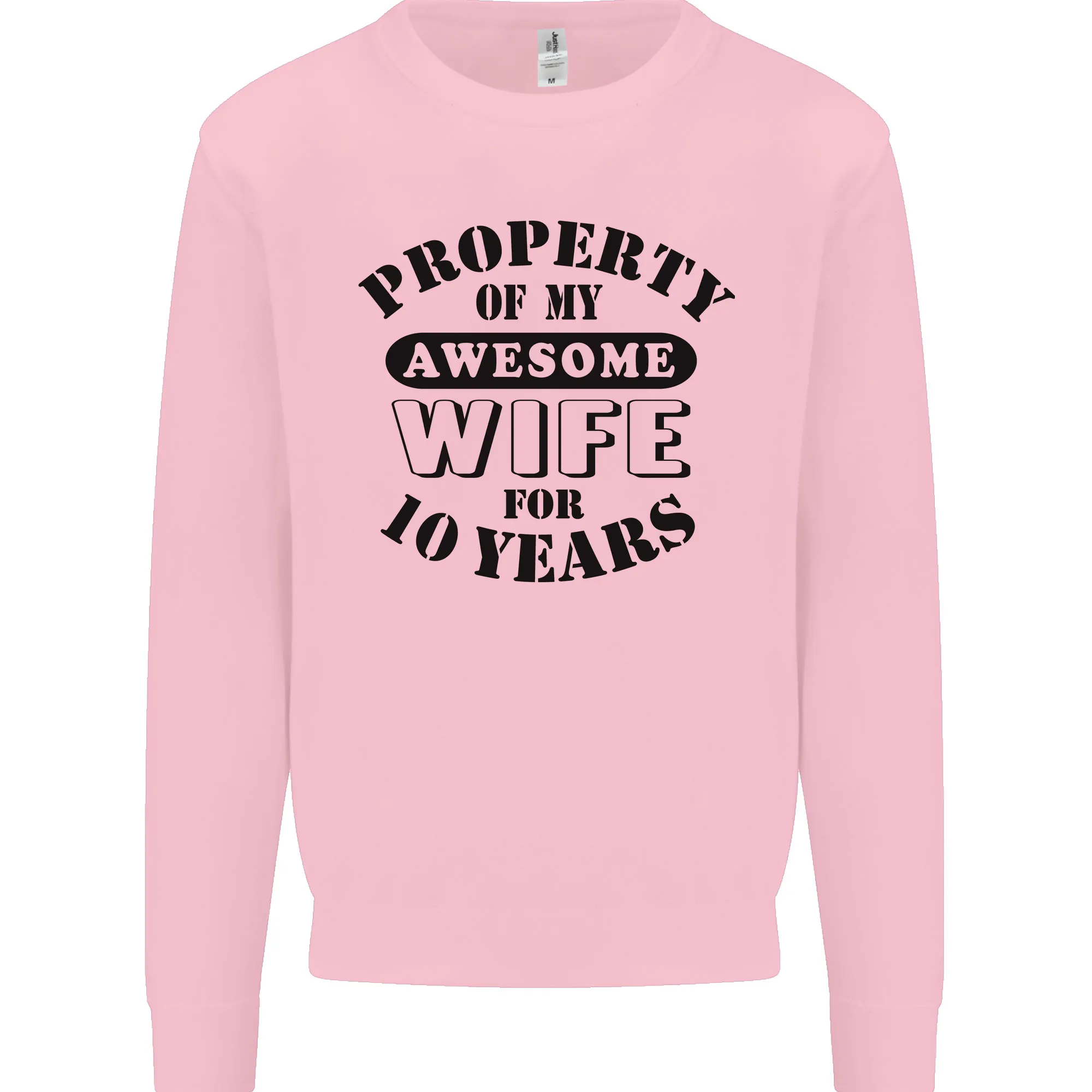 10th Wedding Anniversary 10 Year Funny Wife Mens Sweatshirt Jumper