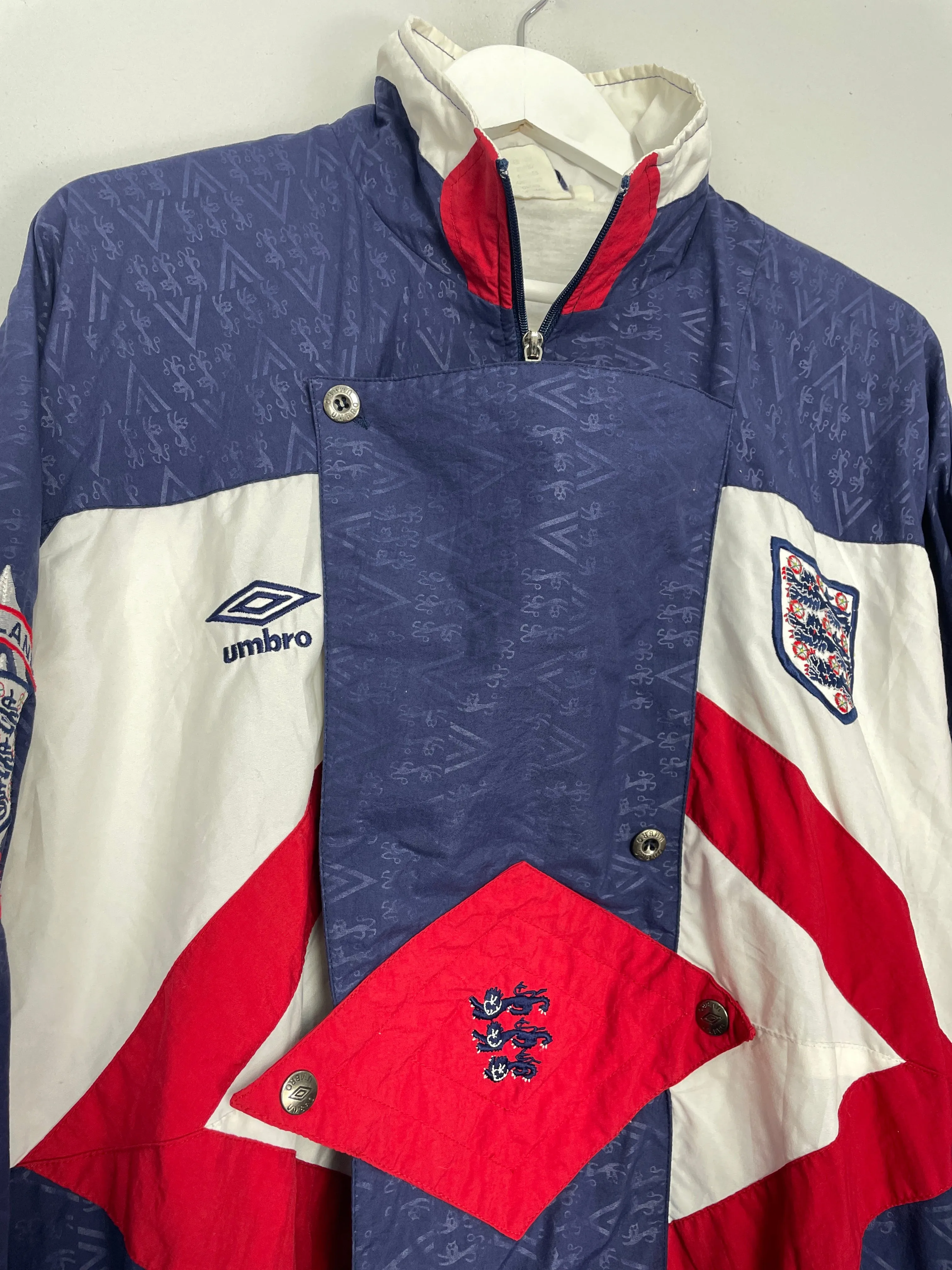 1990/92 ENGLAND TRACK JACKET (M) UMBRO