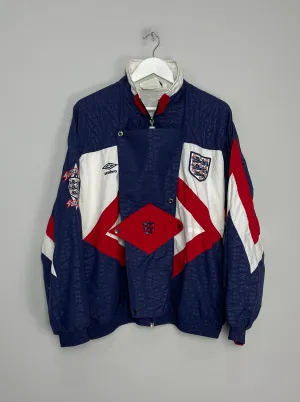 1990/92 ENGLAND TRACK JACKET (M) UMBRO