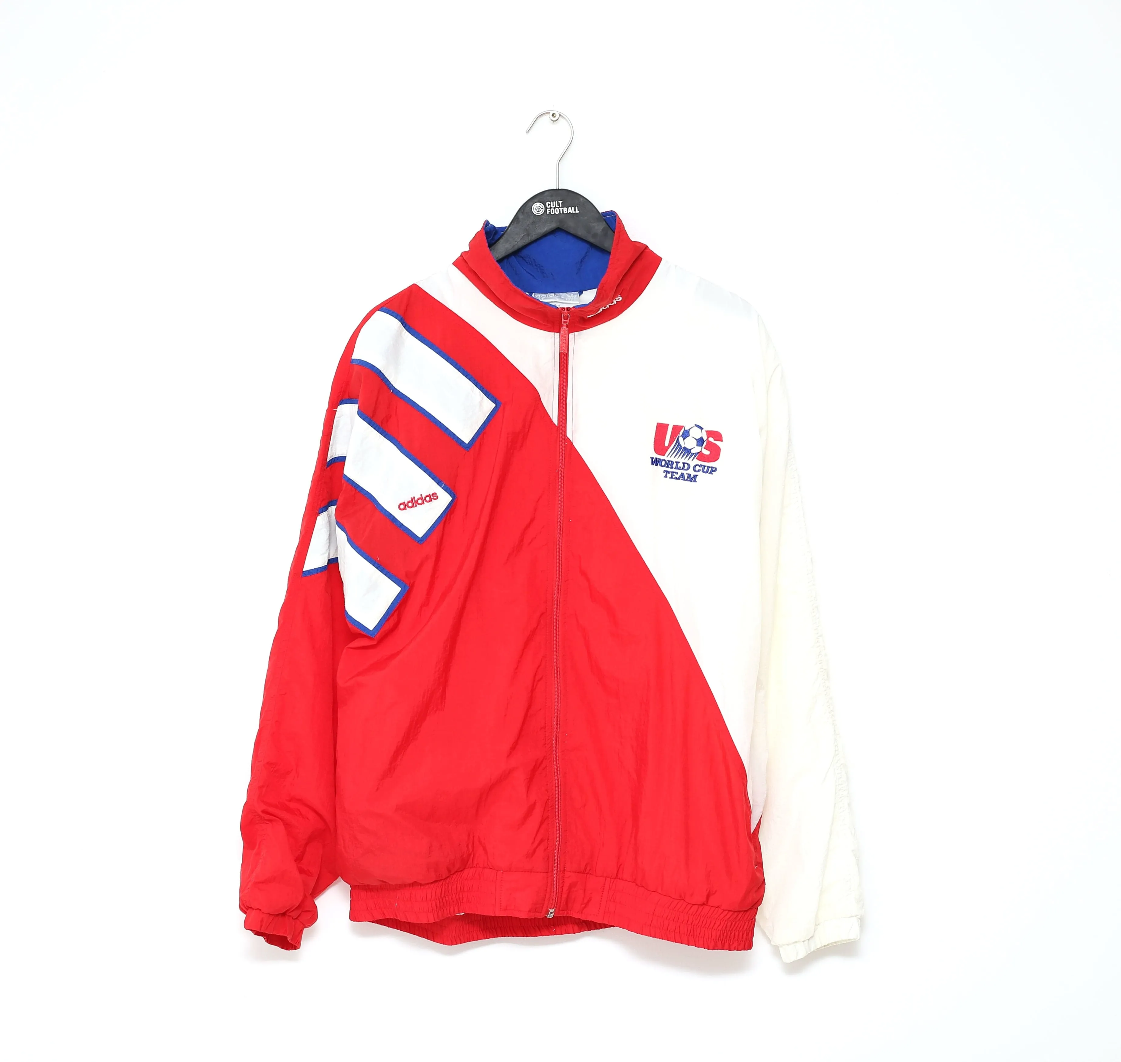 1992/94 USA Vintage adidas Football Soccer Track Top Jacket (L) Jones, Lalas Era