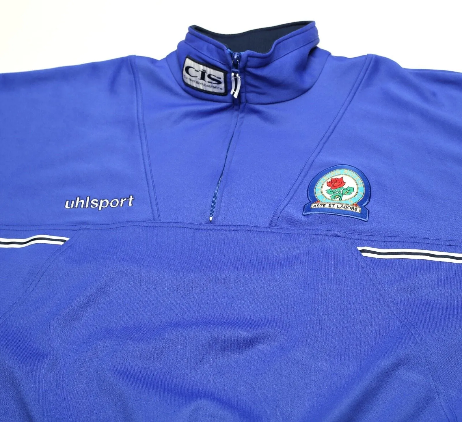 1998/99  BLACKBURN ROVERS Uhlsport Player Issue Football Top (XXL) GALLACHER #8