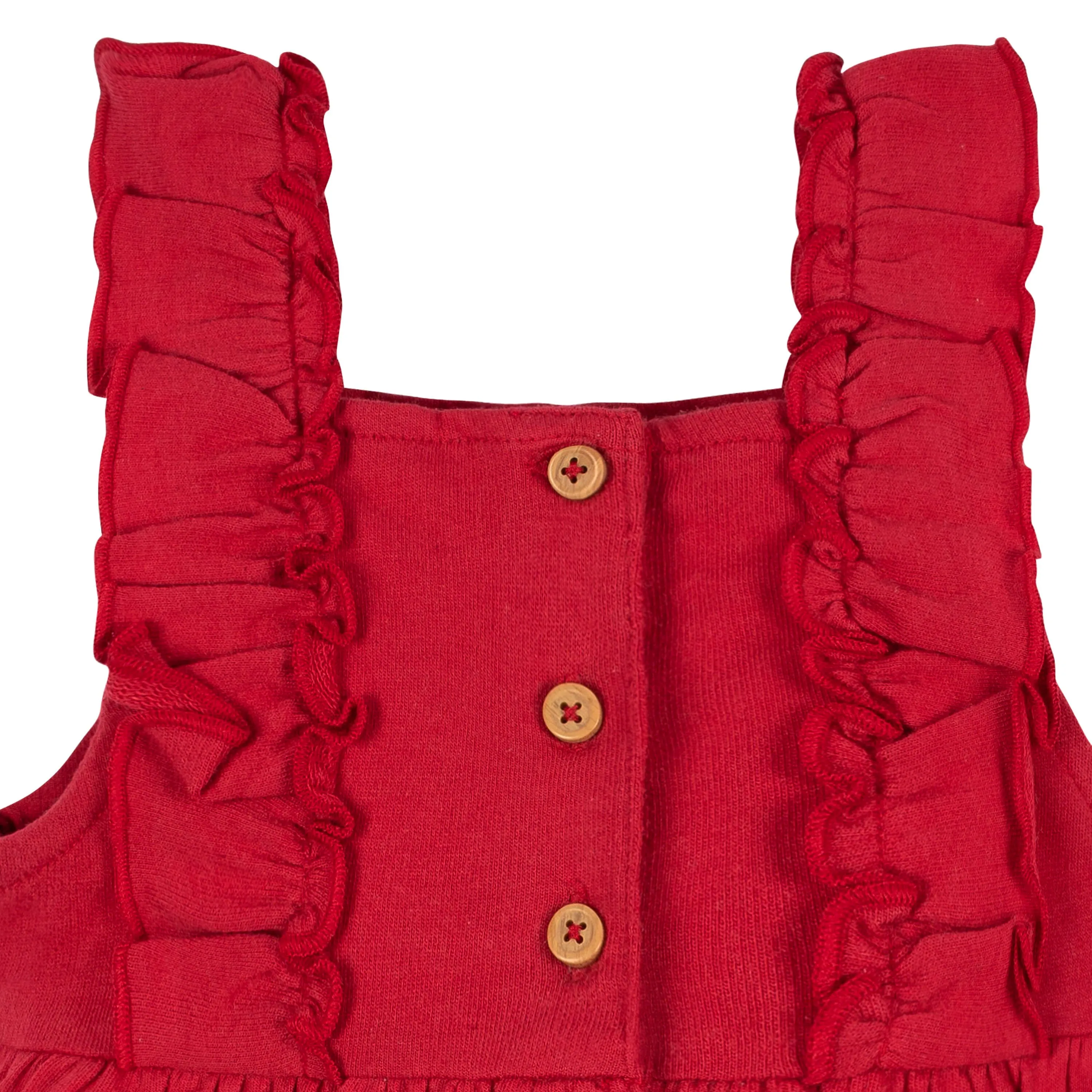 2-Piece Baby Girls Red Holly Berries Jumper & Bodysuit Set