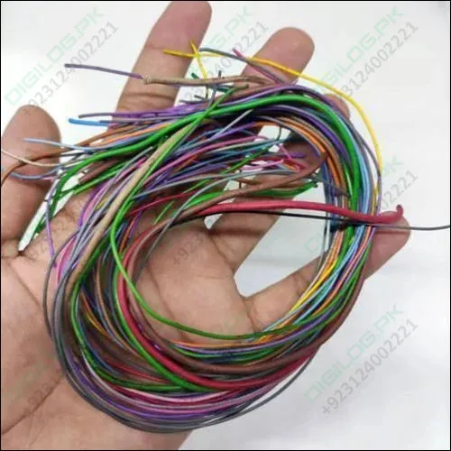 50grm Multiple Size Flexible Wires Jumper Wire Solder Able Wires Different Colors Mix Length Used In Pakistan