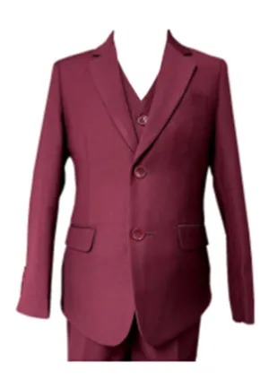 641 - Burgundy Suit. Slim Fit