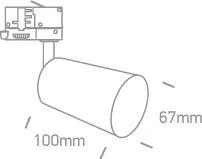 65105CT 10W GU10 TRACK SPOT 100-240V DARK LIGHT