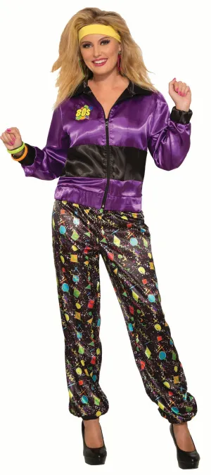 80's Female Tracksuit  - Adult Costume