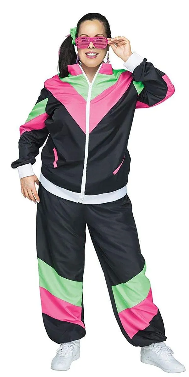 80's Track Suit Women's Costume, Plus Size