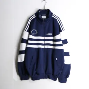 90’s “adidas” navy × white track jacket