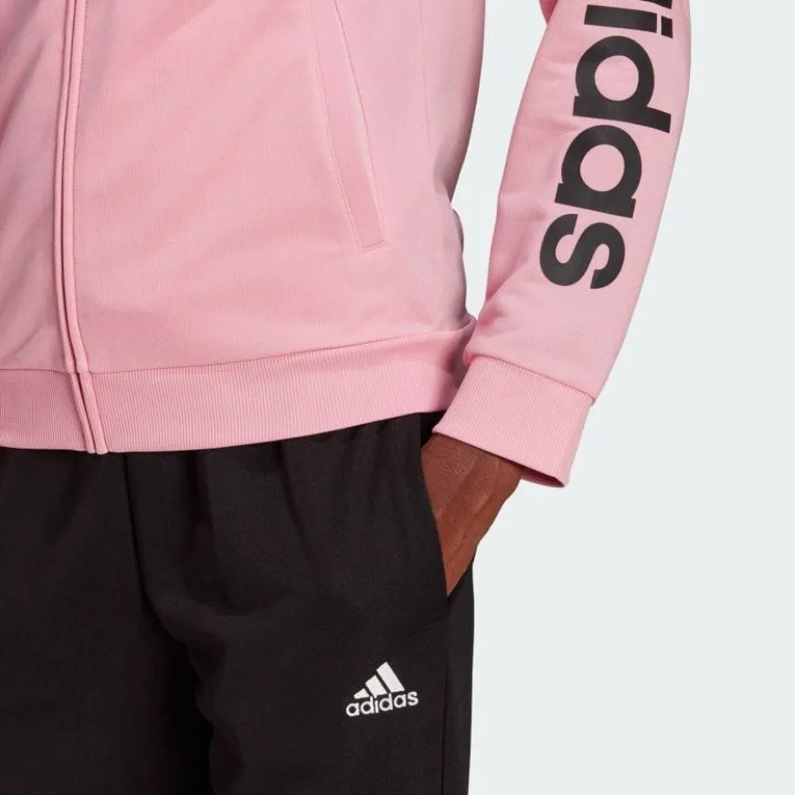 Adidas Essentials Logo French Terry Women Lifestyle Suit Pink/Black