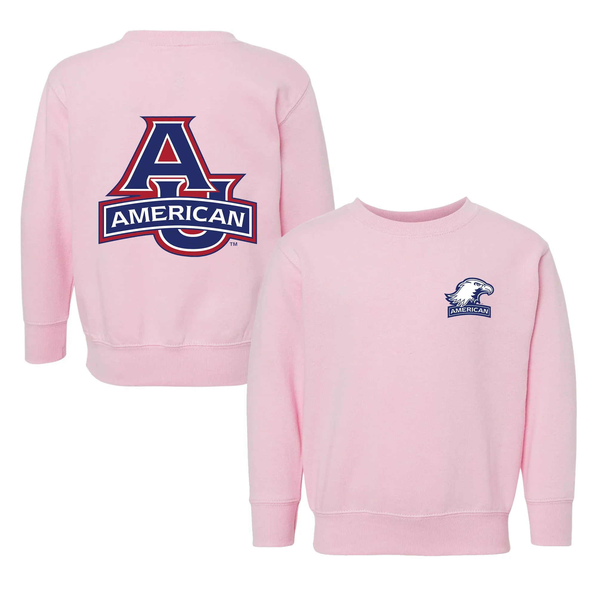 American University Eagles Logo Toddler Crewneck Sweatshirt