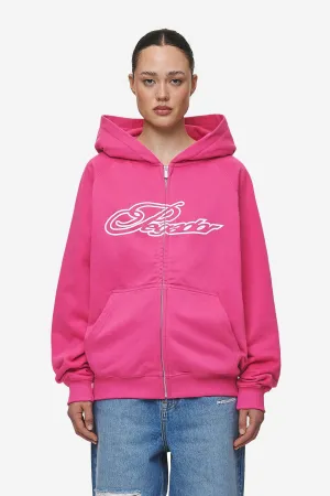 Anna Oversized Sweat Jacket Washed Digital Pink