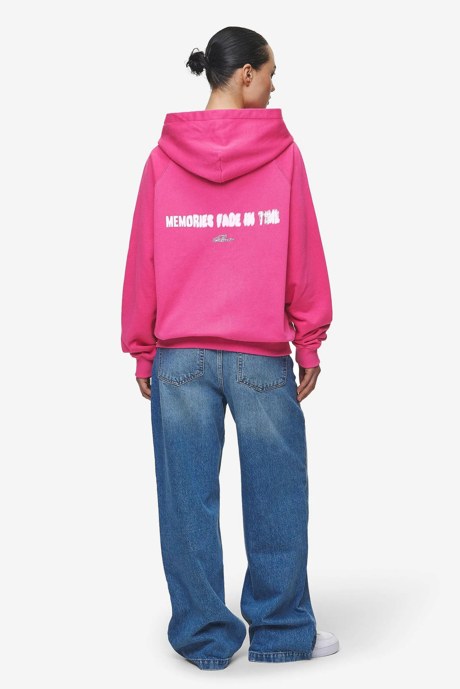 Anna Oversized Sweat Jacket Washed Digital Pink