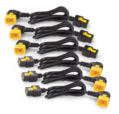 APC Power Cord Kit (6 ea) | Locking | C19 to C20 (90 Degree) | 1.2m (AP8714R)