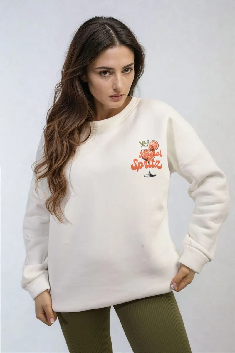 Aperol Spritz Cocktail Graphic Knitted Jumper