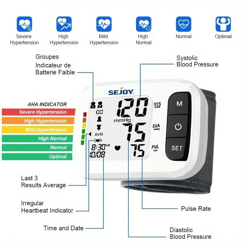 Automatic Digital Wrist Blood Pressure Monitor