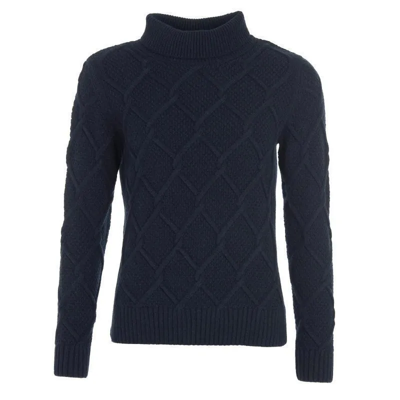 Barbour Burne Ladies Roll Neck Jumper - Navy