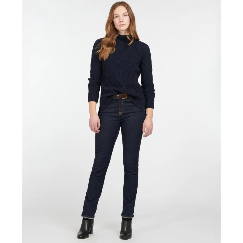 Barbour Burne Ladies Roll Neck Jumper - Navy