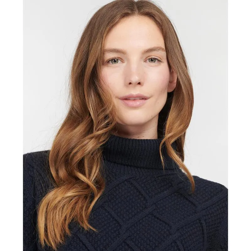 Barbour Burne Ladies Roll Neck Jumper - Navy