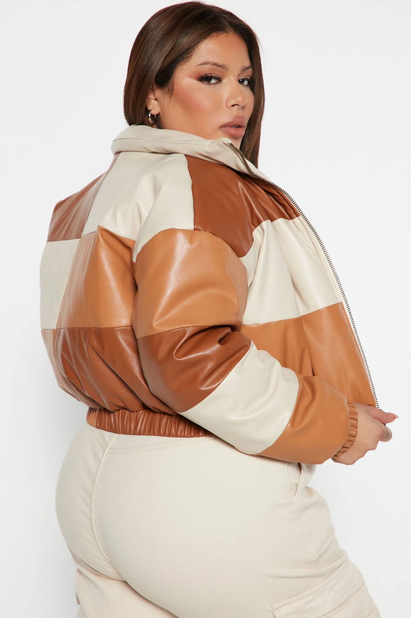 Beat The Chill Puffer Jacket - Brown Combo