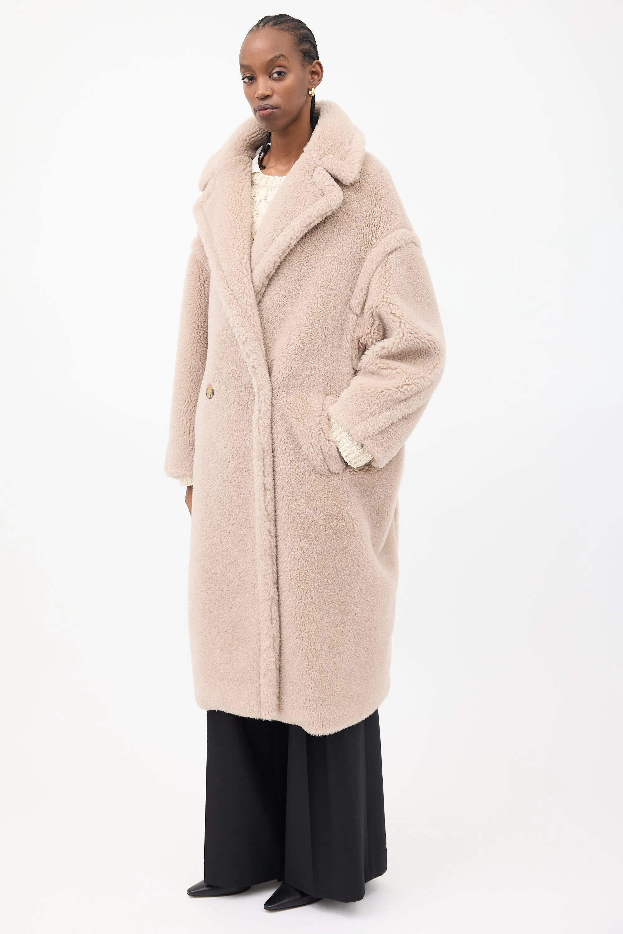 Beige Wool Teddy Coat