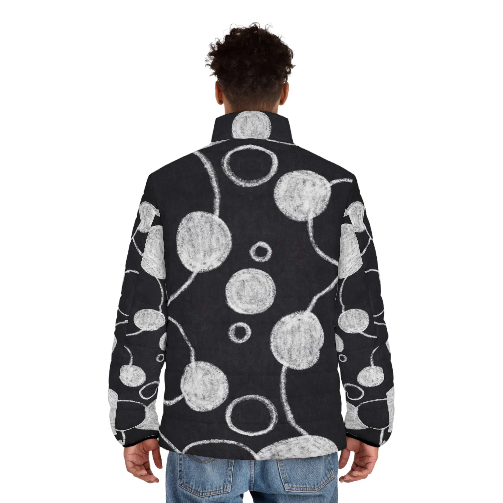 Black Dots - Men's Puffer Jacket