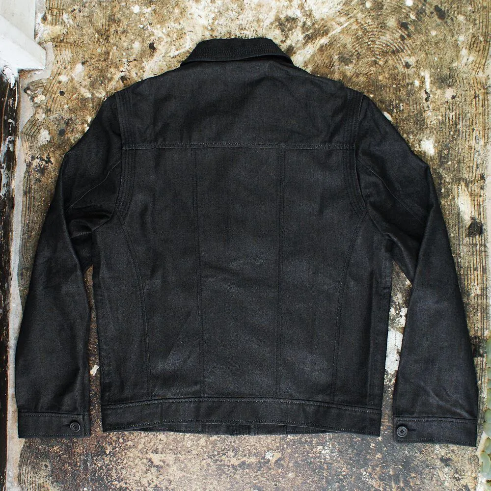 Black Zip-Up Denim Jacket