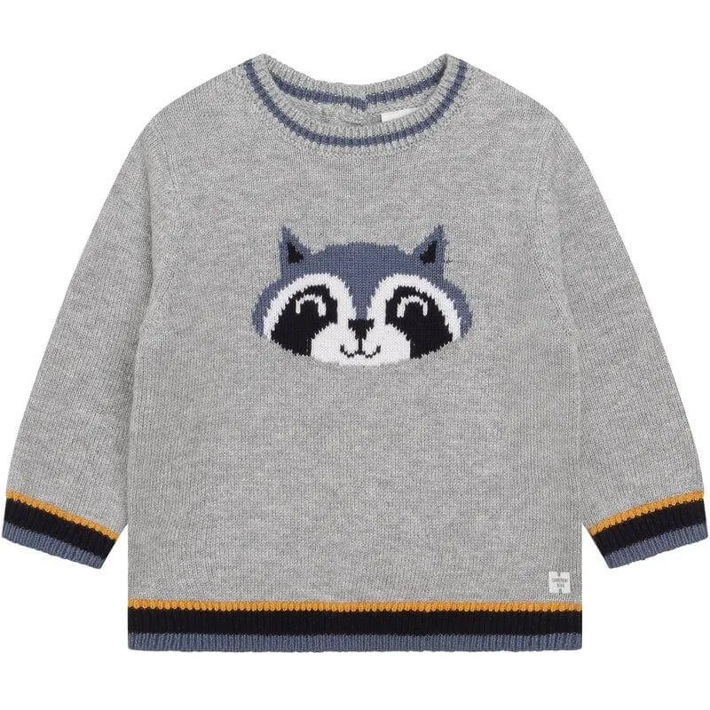 Boys Grey Knitted Jumper