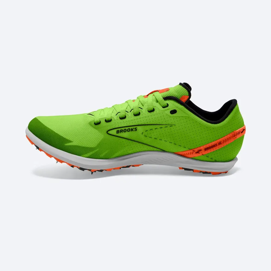 Brooks Unisex Draft XC (Green Gecko/Red Orange/White)