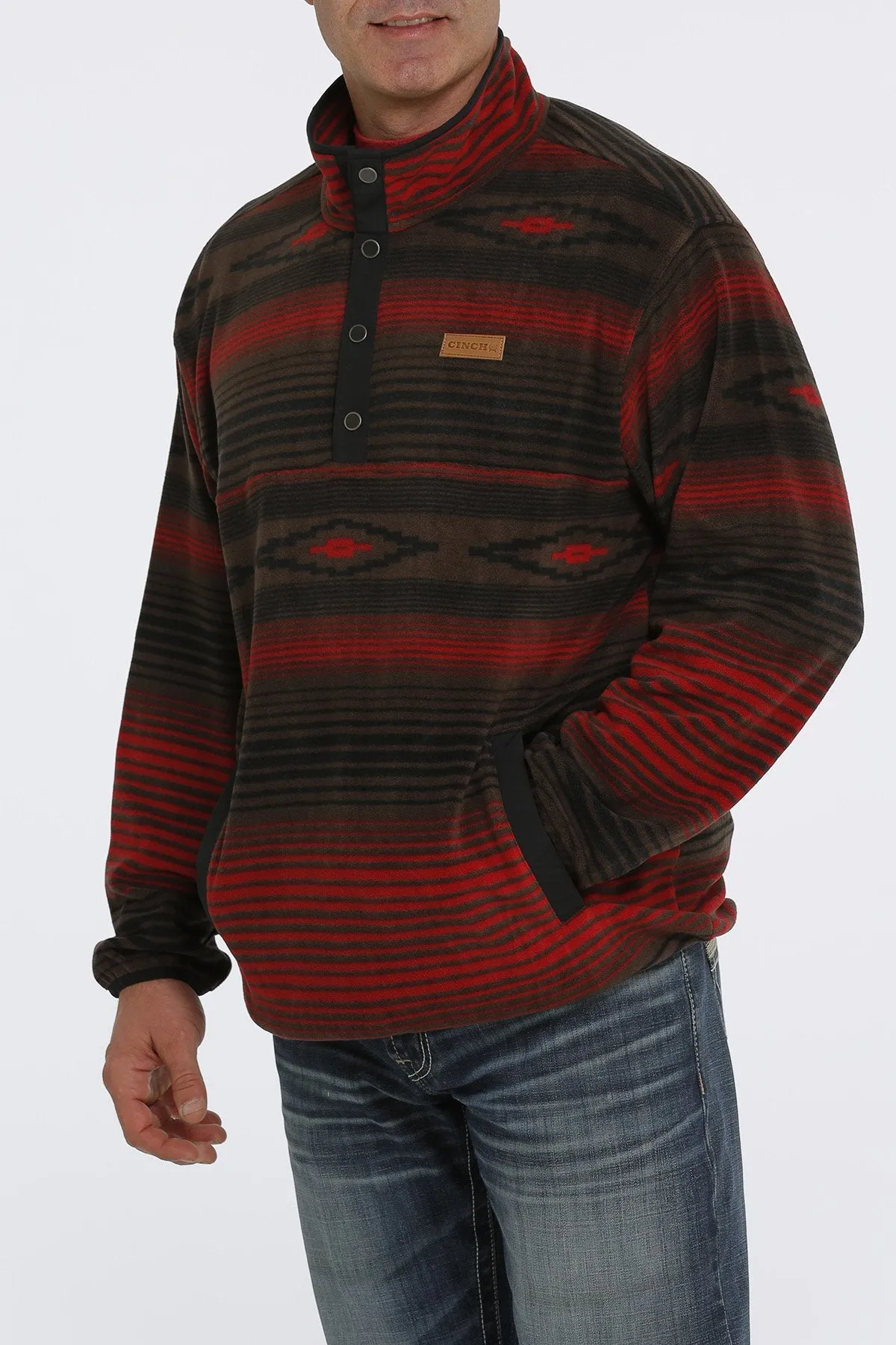 Brown Aztec Polar Fleece Men's