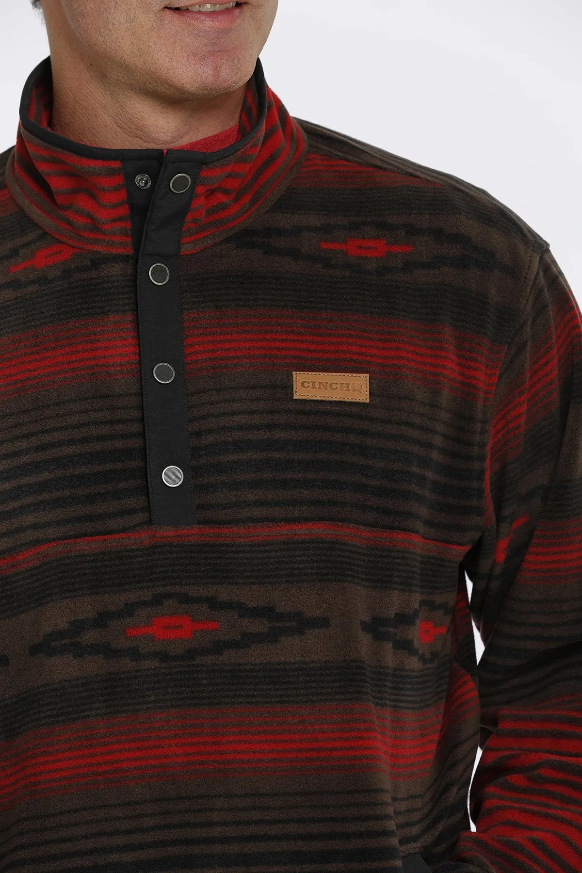 Brown Aztec Polar Fleece Men's