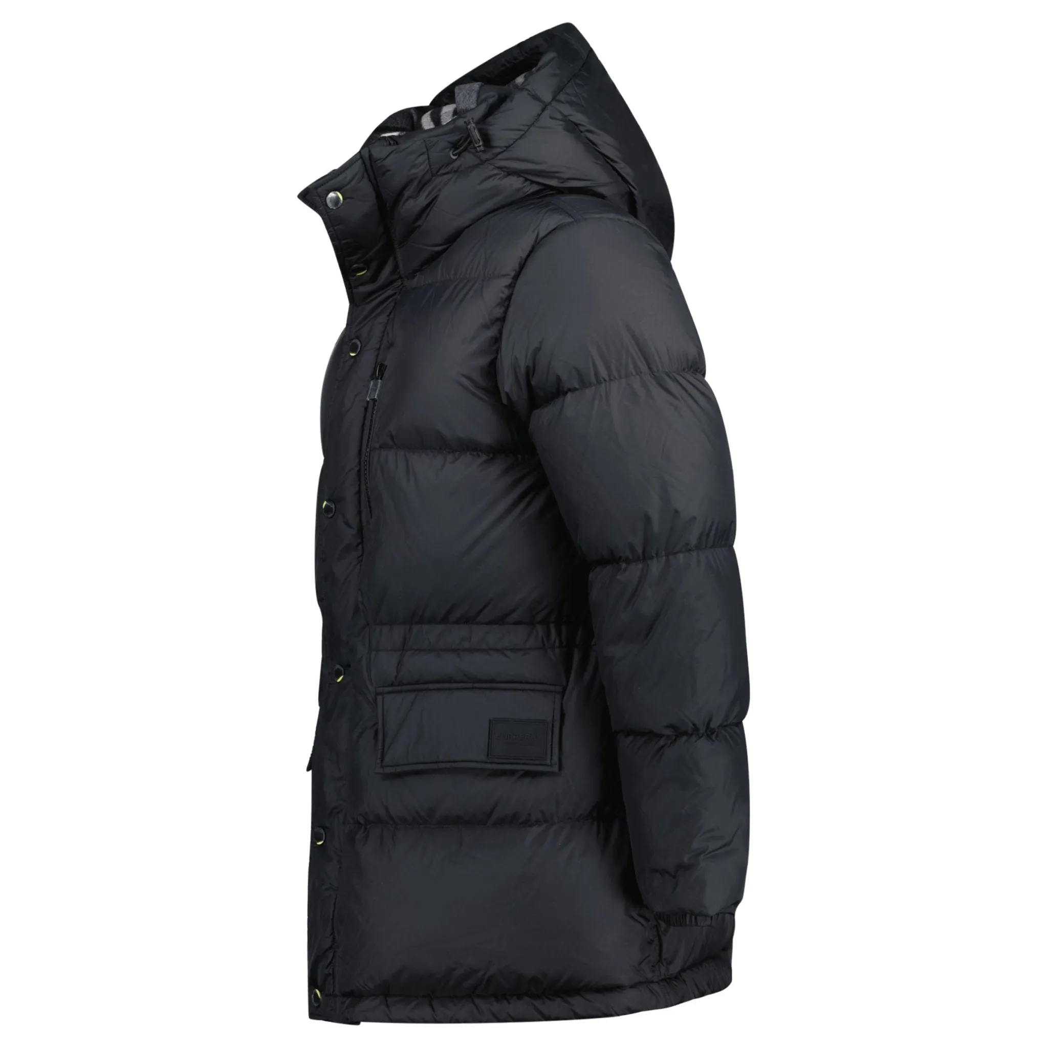 BURBERRY HALSBY MID LENGTH PUFFER JACKET BLACK