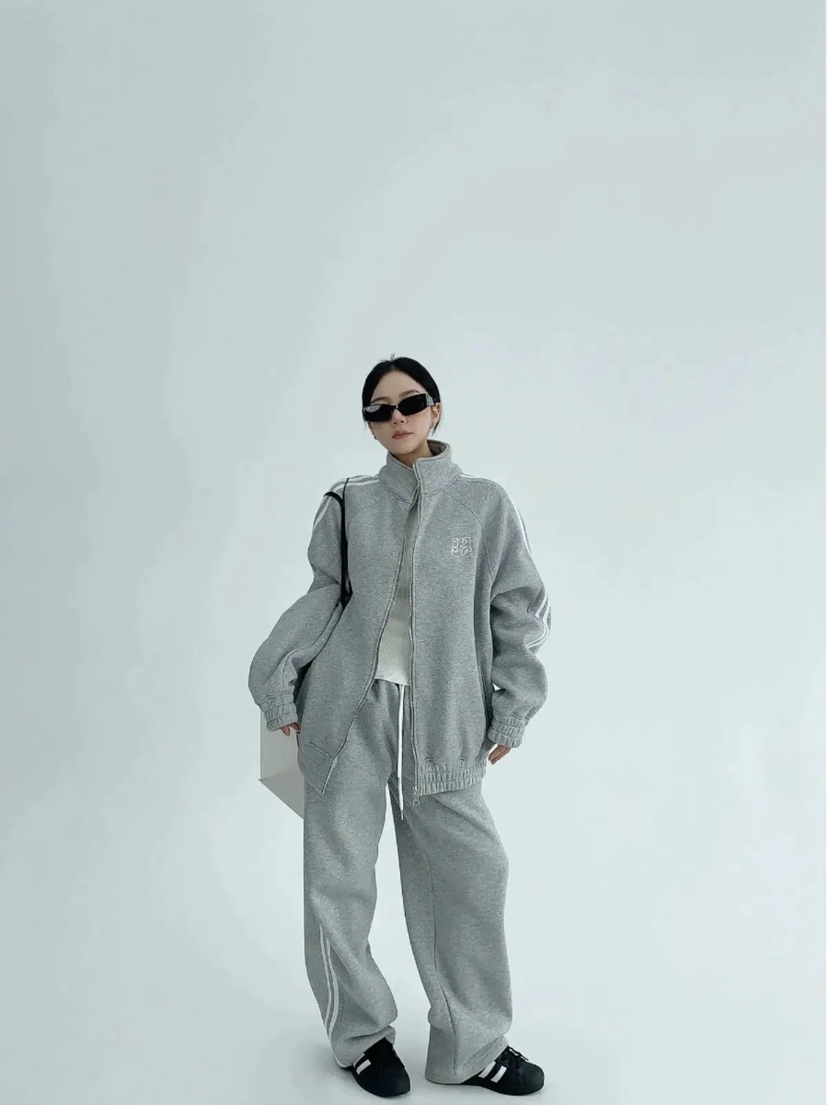 Casual Track Zipper Jacket Pants Suit