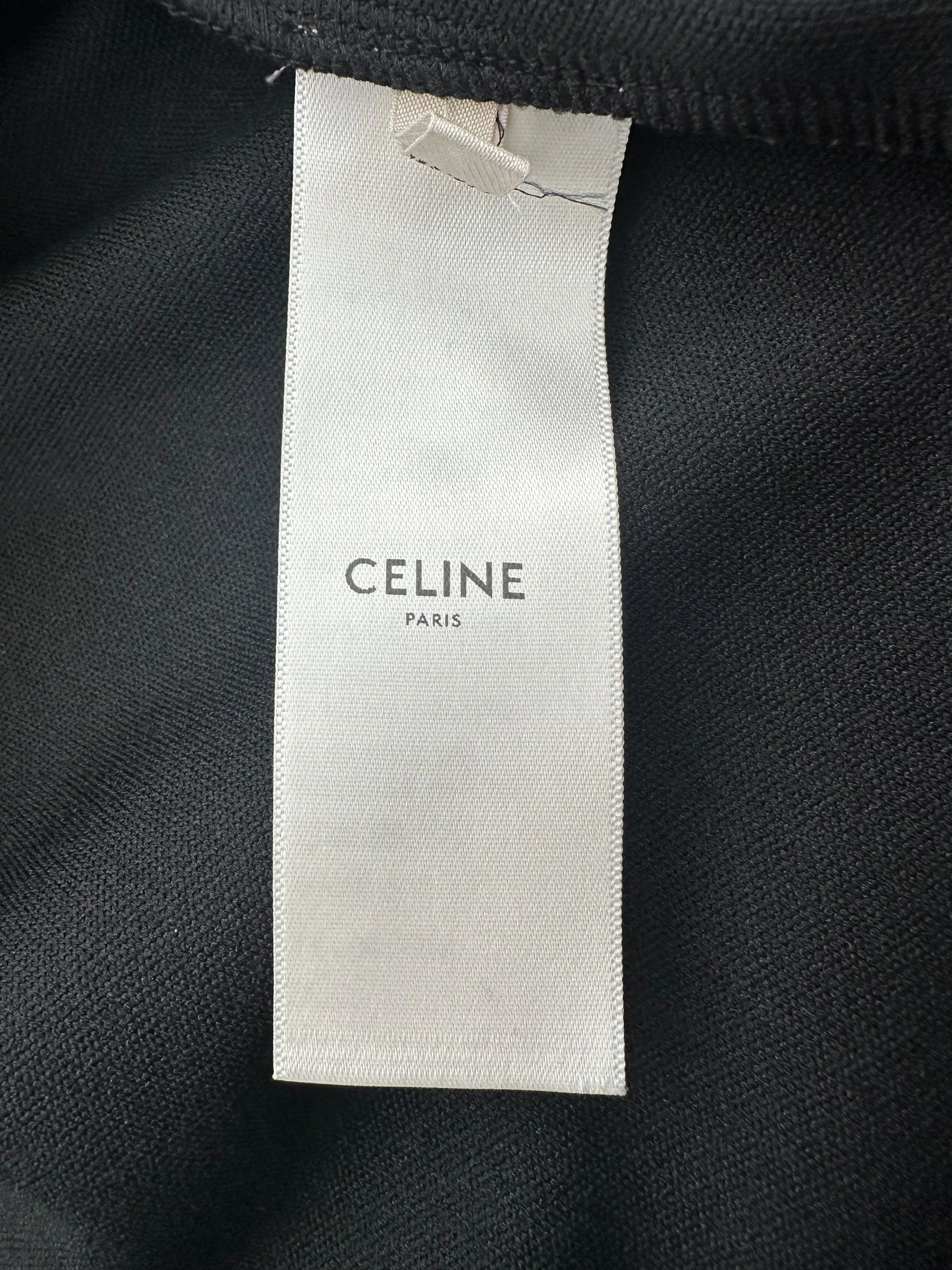 Celine Black & White Logo Striped Track Jacket