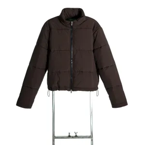 Choco Brown Boxy Puffer Jacket