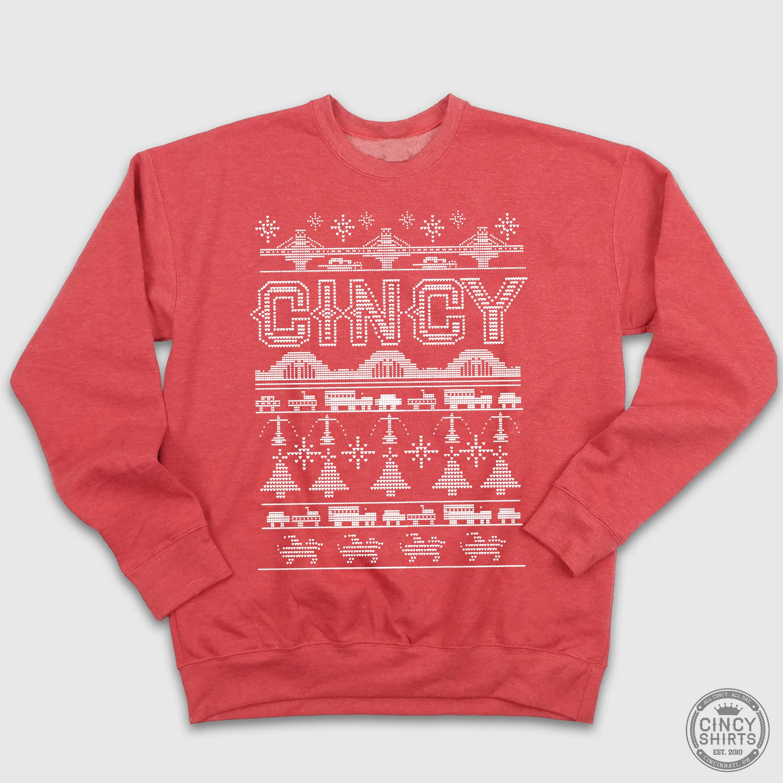 Cincy Ugly Christmas Crewneck Sweatshirt