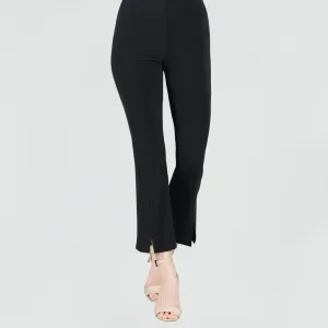 Clara Sun Woo Center Seam Front Slit Ankle Pant - Navy, Black, White PT4