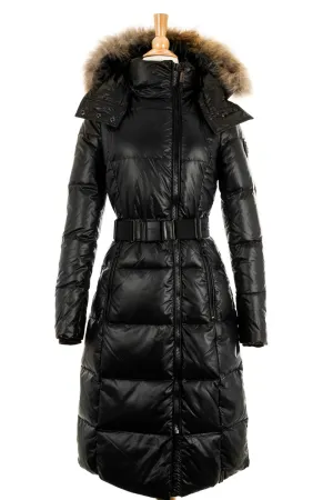 Colima Hooded Down Jacket With Fur Trim