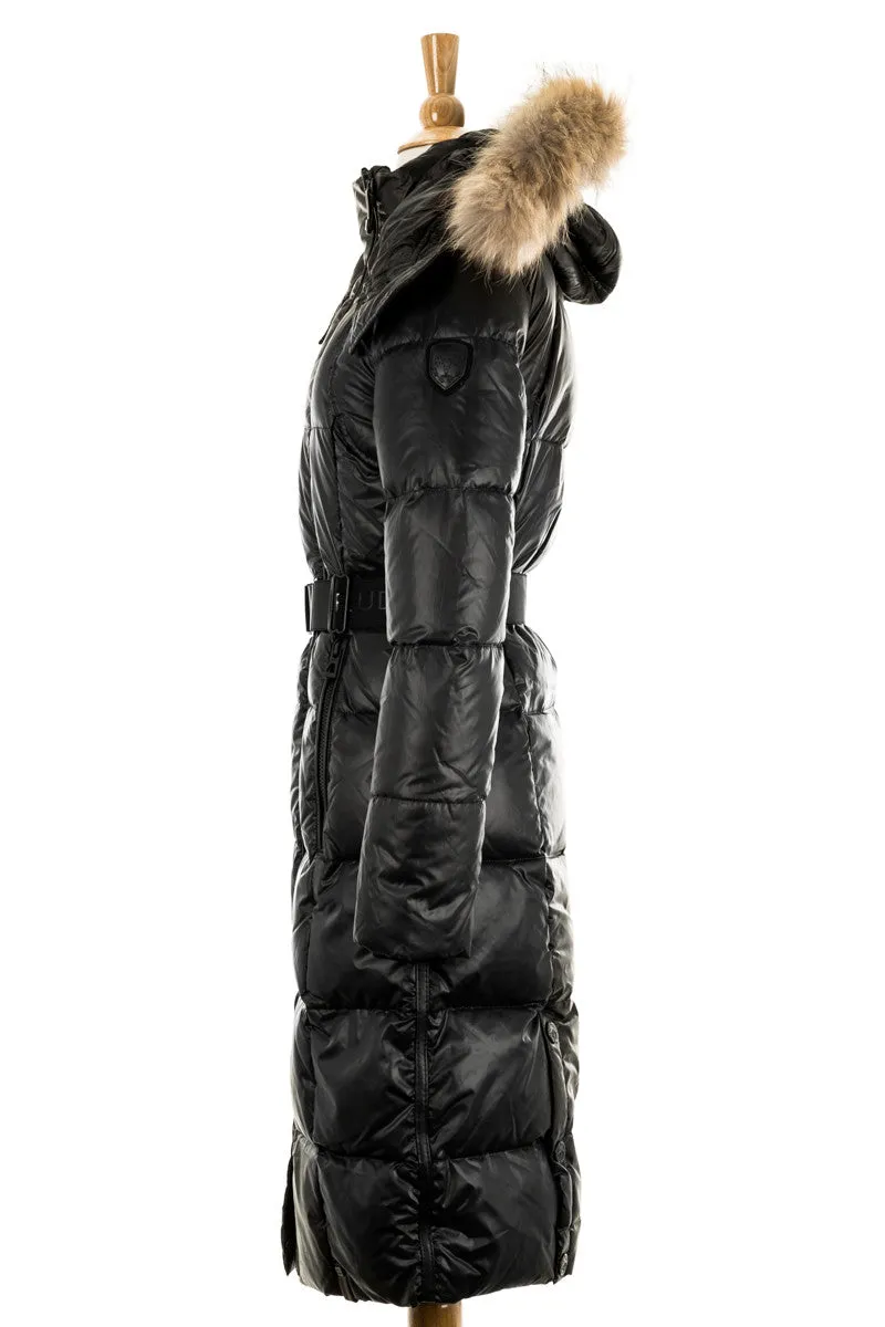 Colima Hooded Down Jacket With Fur Trim