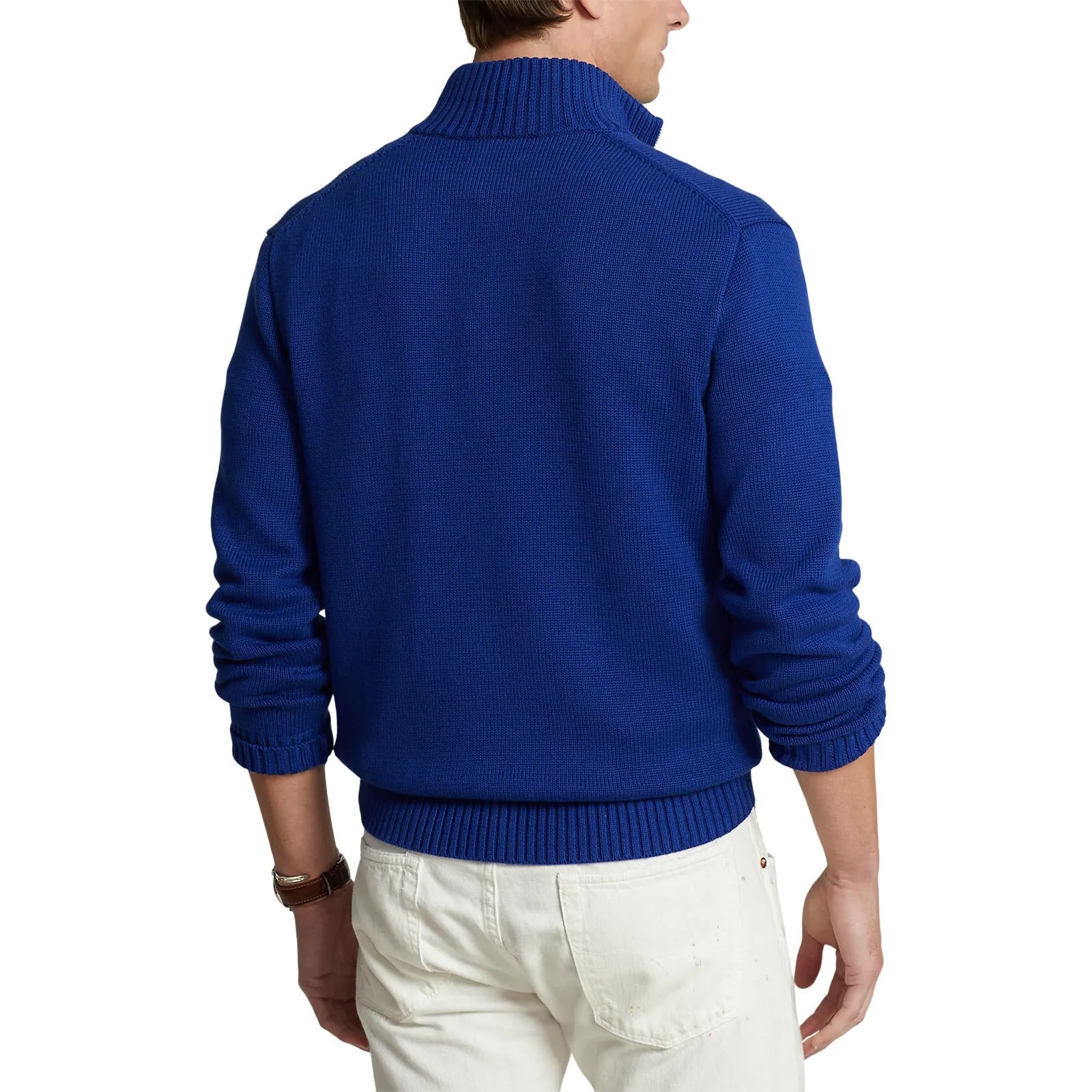 Cotton Quarter-Zip Sweater - Heritage Royal