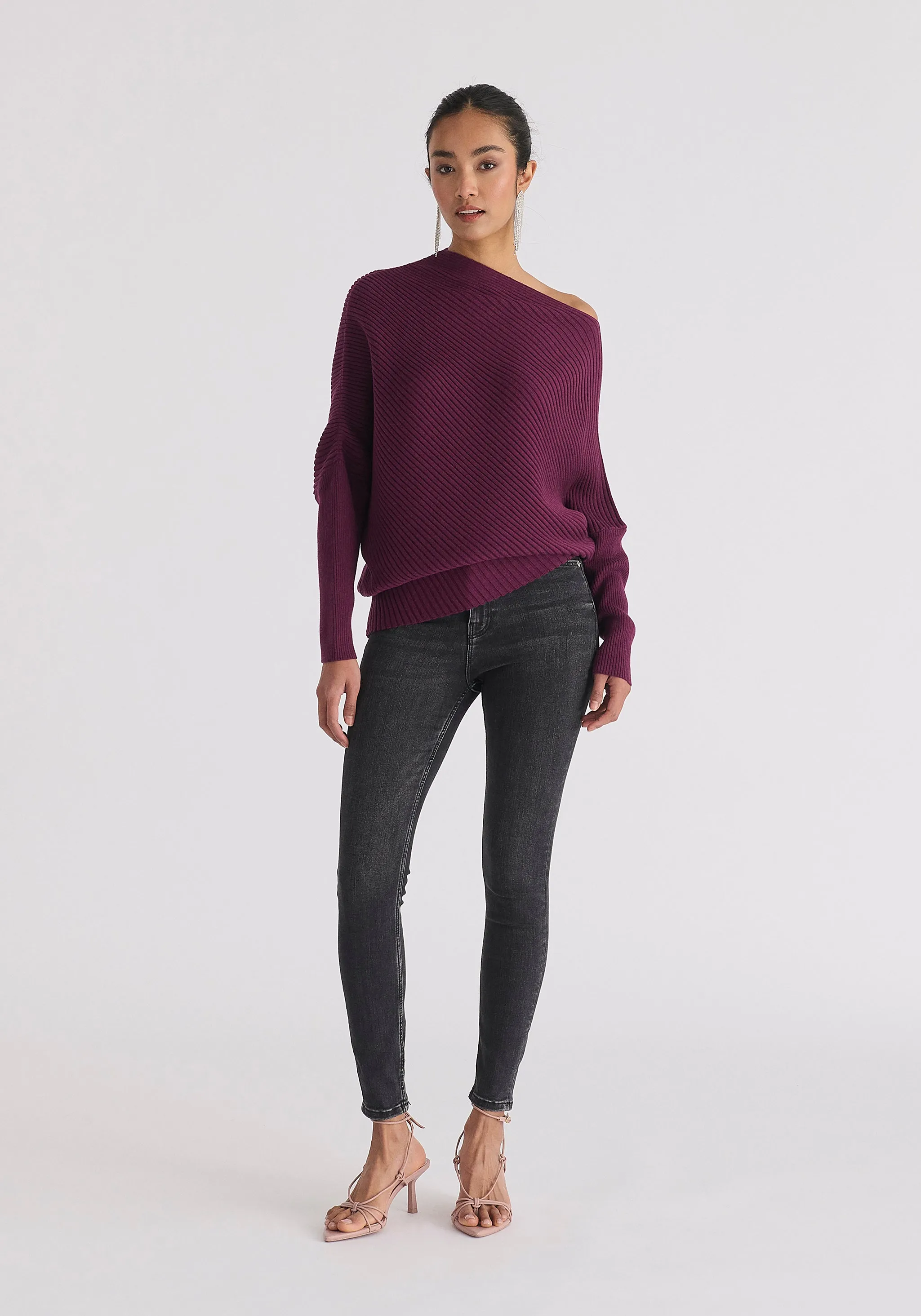 Draped Knitted Jumper