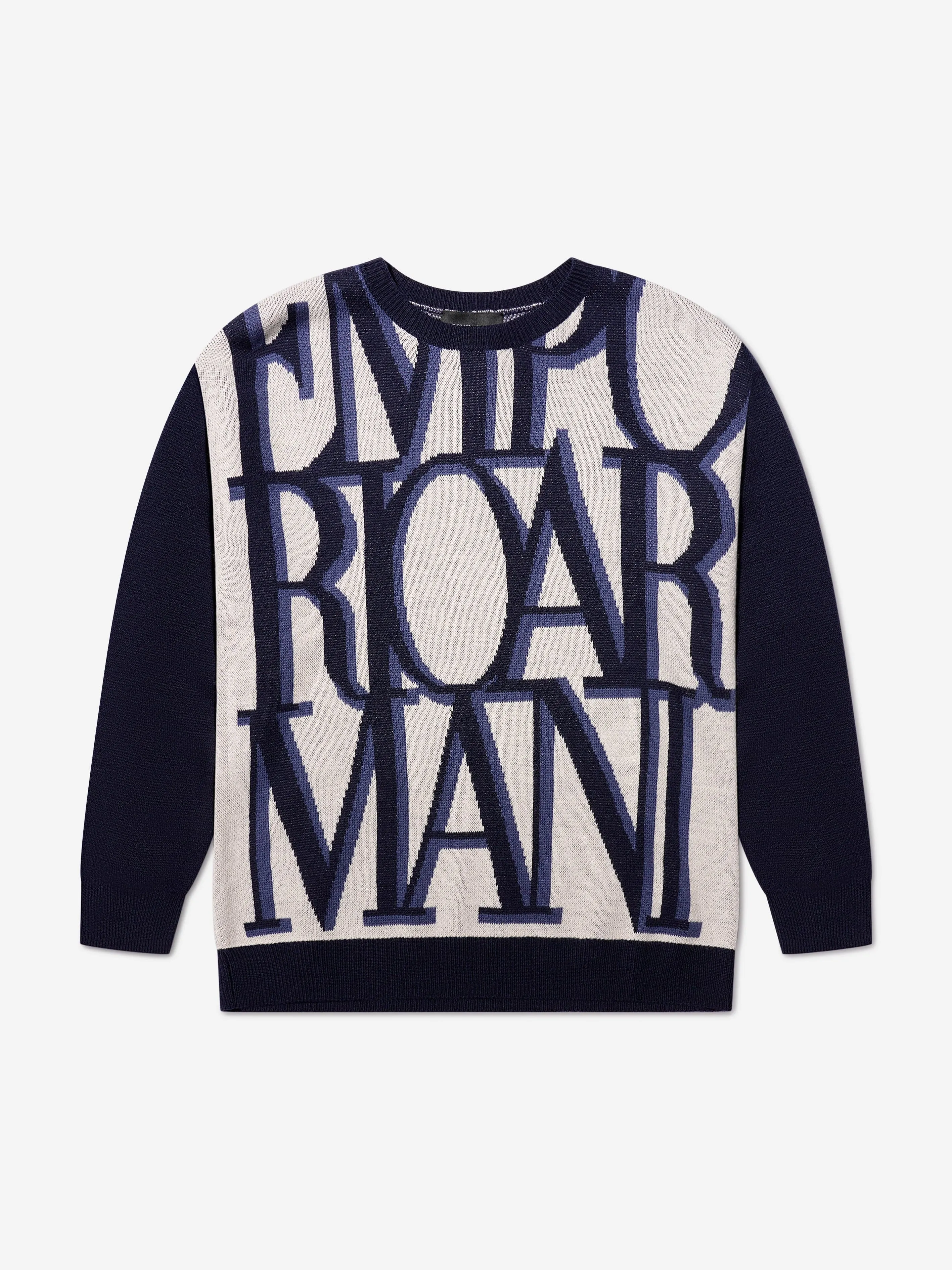 Emporio Armani Boys Wool Knitted Logo Jumper