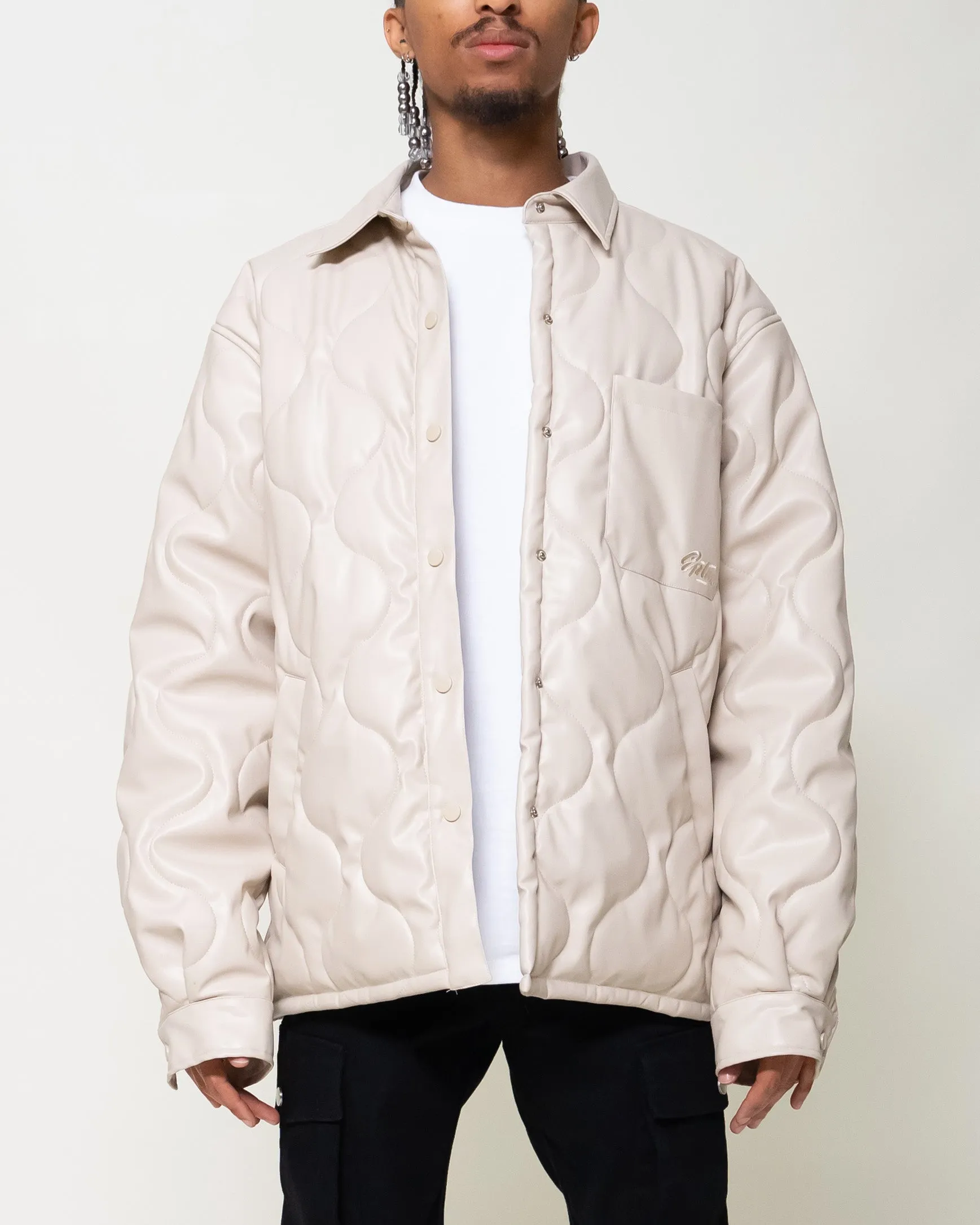 EPTM ORION PUFFER SHIRT-CREAM