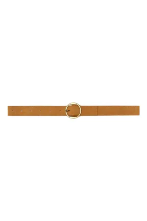 Frame Denim Circle Belt in Tan Suede