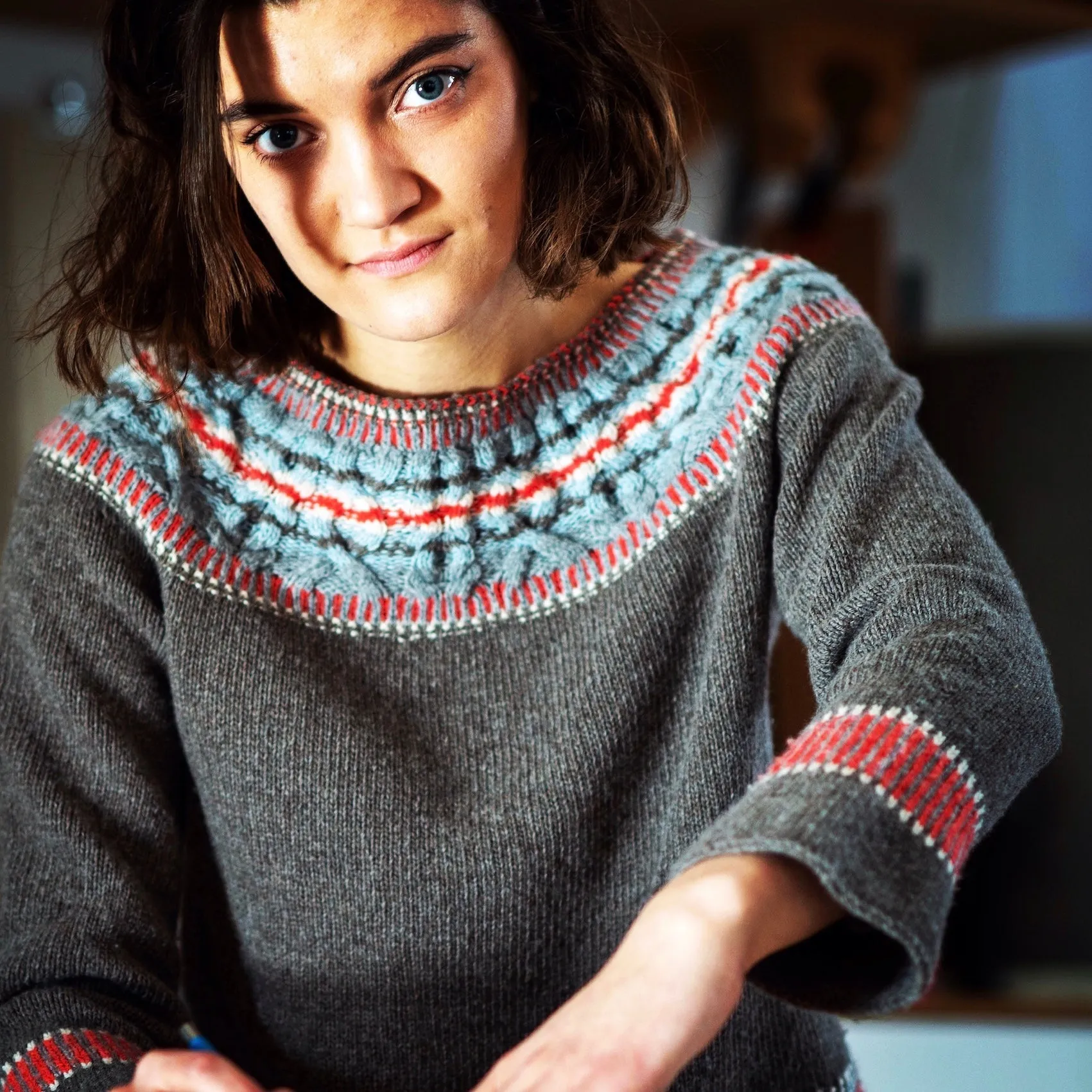 Geo Yoked Fair Isle Sweater : Knit Kit