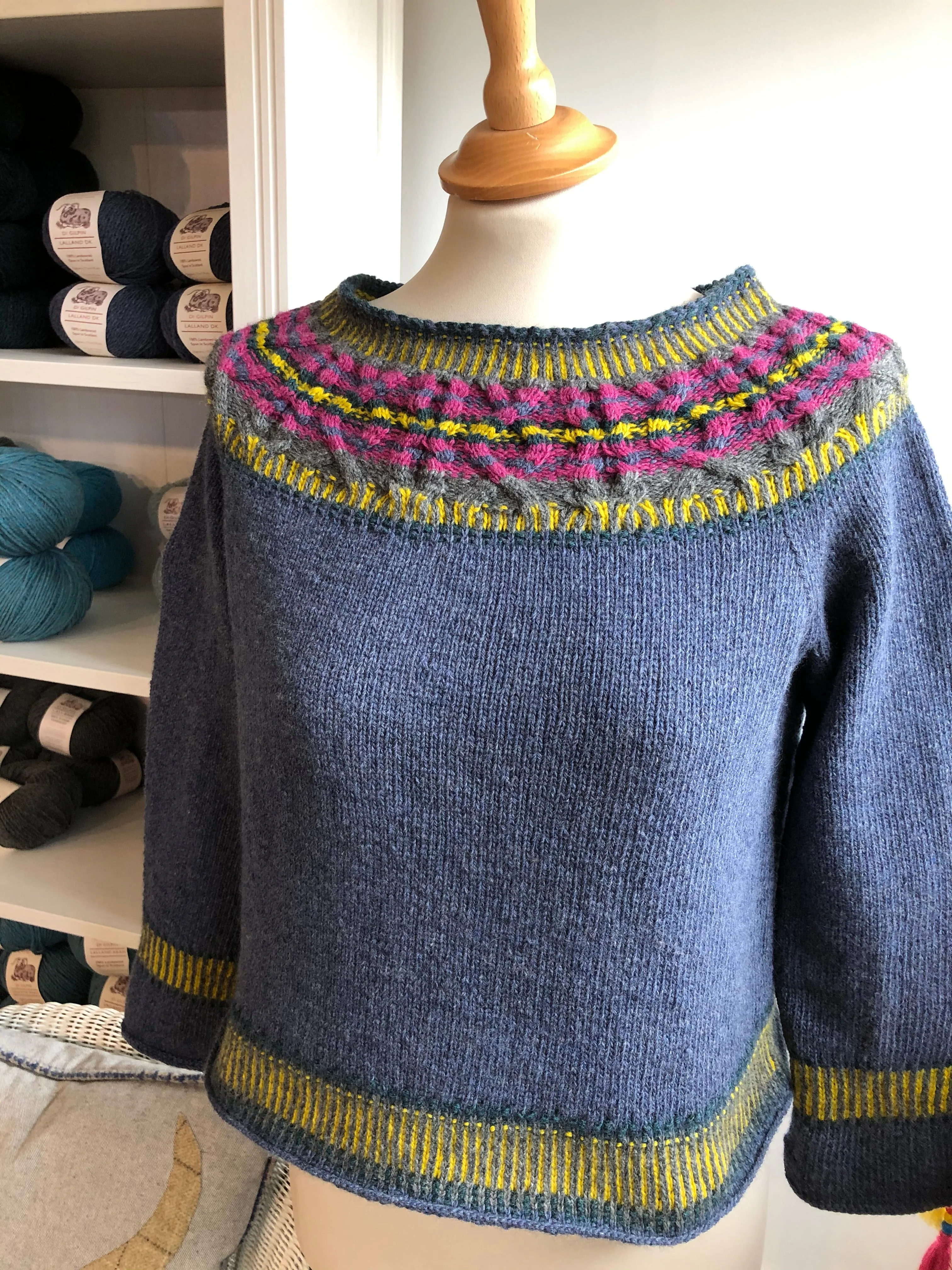 Geo Yoked Fair Isle Sweater : Knit Kit