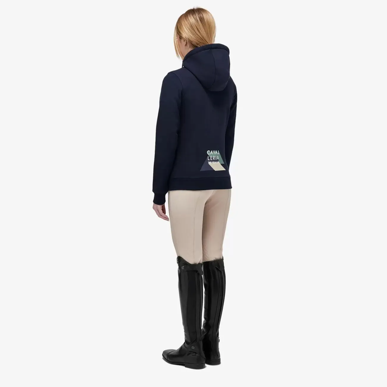 GIRL&#x27;S PIQU SWEATSHIRT WITH TEAM LOGO NAVY