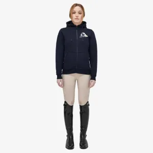 GIRL&#x27;S PIQU SWEATSHIRT WITH TEAM LOGO NAVY