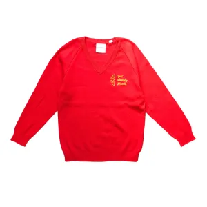 *Glasgow Gaelic School Red V-neck Jumper Age 9