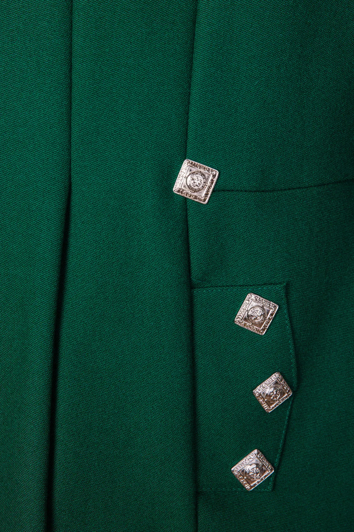 Green Prince Charlie Suit Jacket & Waistcoat - Ex Hire