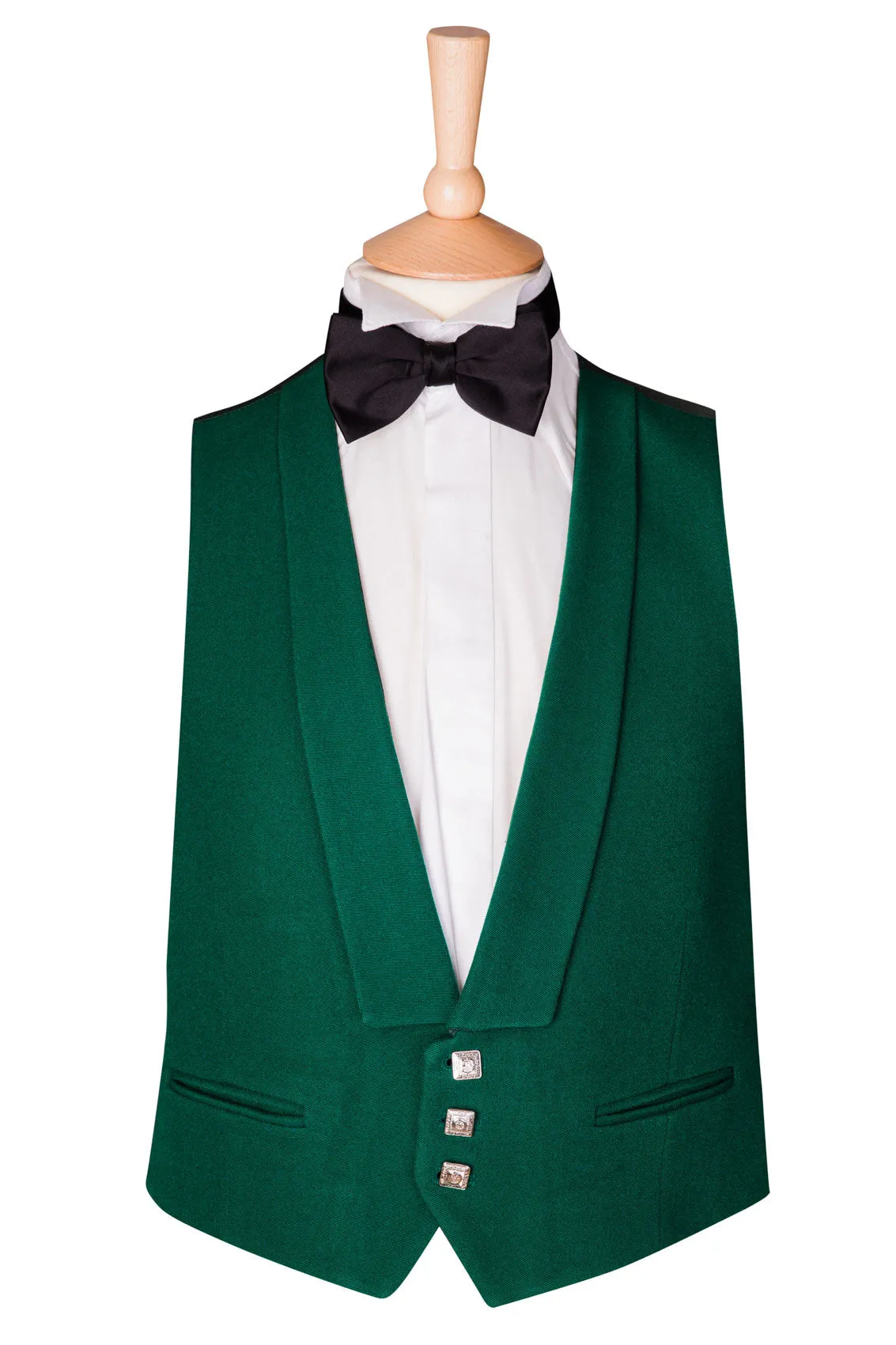 Green Prince Charlie Suit Jacket & Waistcoat - Ex Hire